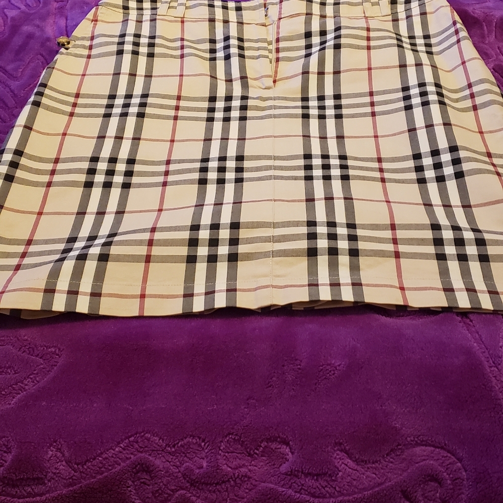 Burberry skirt.